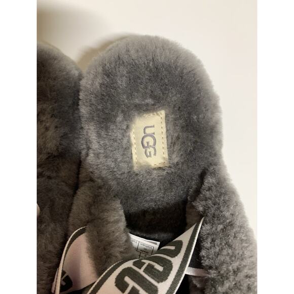 UGG Fluff Yeah! Slides Sheepskin Charcoal Color Slipper Size 9 US - Picture 6 of 8